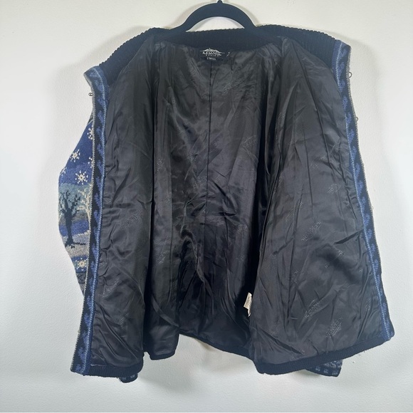 Vintage Icelandic Design Nordic Embellished Wool Blend Cardigan Medium - Picture 9 of 12